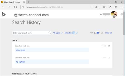 How To Clear Bing Search History On Edge Browser