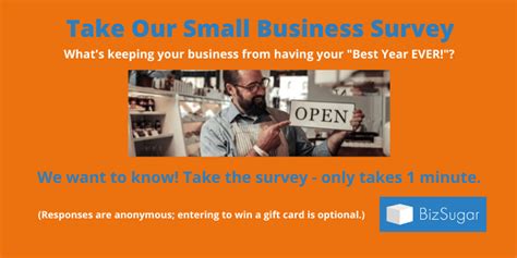 Take Our Survey Share Your Small Business Needs Bizsugar Blog