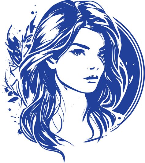 Girl Logo Illustration Vector Logo Line Artwork