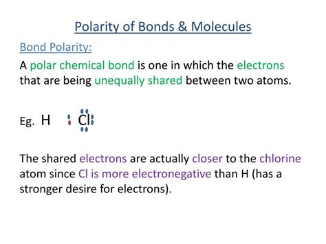 Ppt Polarity Of Bonds And Molecules Powerpoint Presentation Free