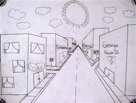 One Point Perspective City Streets 5th Art With Mrs Nguyen