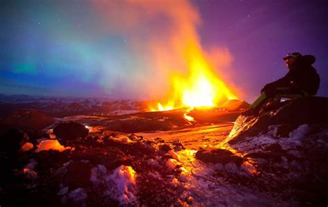 Northern Lights And Volcanoes In Iceland Captured By British