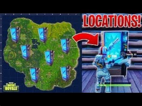 Vending machine locations have been added to the fortnite map on ps4, xbox one, pc and ios. ALL Spawn Locations for the *NEW* Vending Machine in ...