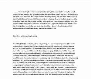 self reflection paper sample