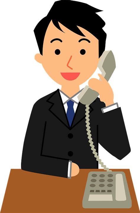 Pete Businessman Is Talking On The Telephone Clipart Free Download