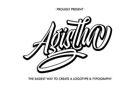 Aghista Logotype By Lostvoltype TheHungryJPEG.com #Logotype, #spon, #Aghista, #TheHungryJPEG, # ...