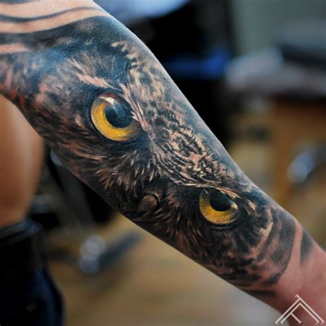 Owl Eyes Tattoo Tattoofrequency Marispavlo Riga Tattoofrequency