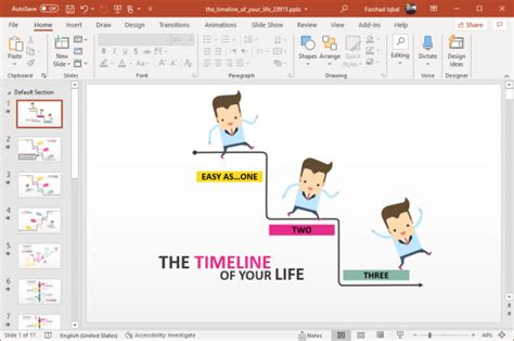Timeline Of Your Life Powerpoint Template Fppt