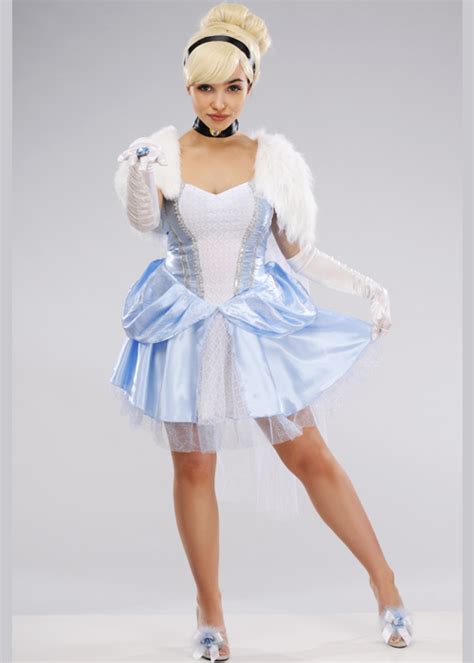 Womens Deluxe Cute Short Cinderella Costume