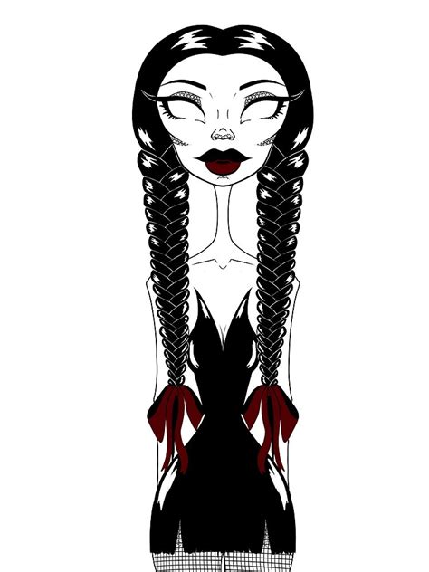 Wednesday Addams All Grown Up Art Print By Gingerwitchart Redbubble