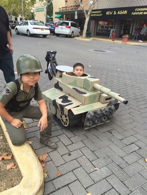 Tiger Tank Cardboard Baby Kids With Strollers And Anything With