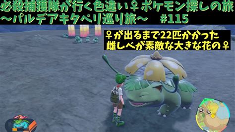 【フシギダネ】 必殺捕獲隊が行く！ぶらり色違い♀ポケモン探しの旅～パルデアキタベリ巡り旅～ 115【ポケモンsv】 Youtube