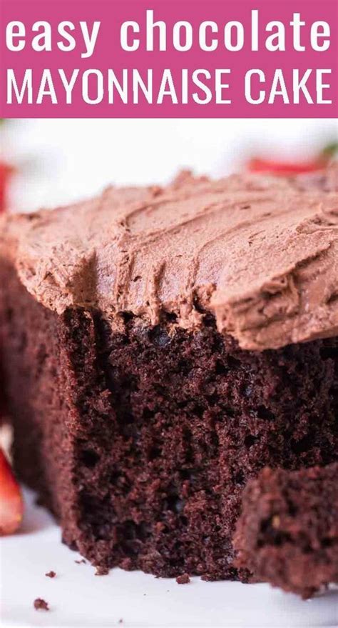Old Fashioned Mayonnaise Cake With Easy Chocolate Frosting