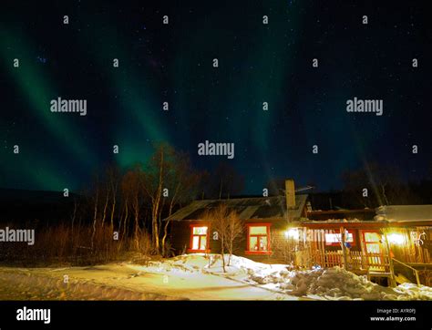 Winter Cabin And Lights Hi Res Stock Photography And Images Alamy