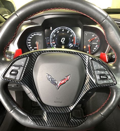 Auto Parts And Accessories Corvette C7 Steering Wheel Cover Trim Carbon