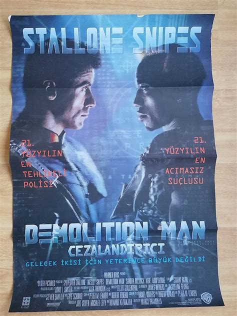 Demolition Man Original Vintage Movie Cinema Turkish Poster Etsy