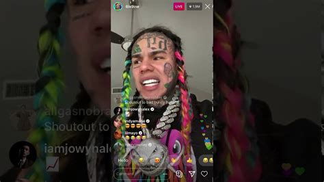6ix9ine Goes Live For The First Time Since Being Out Of Jail Youtube