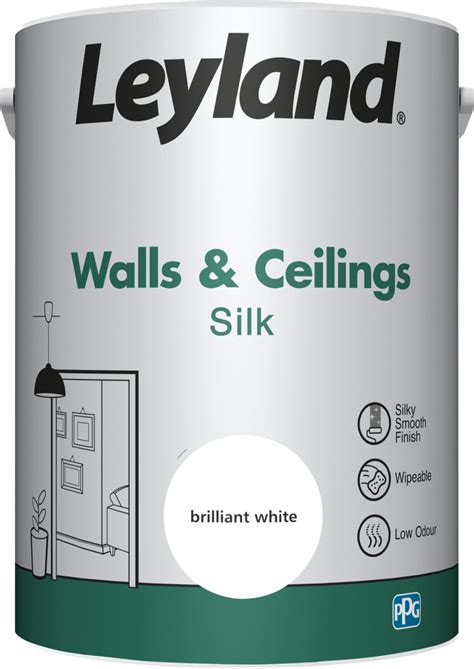 Leyland Vinyl Silk Brill White Ltrs Glanville S St Columb Ltd
