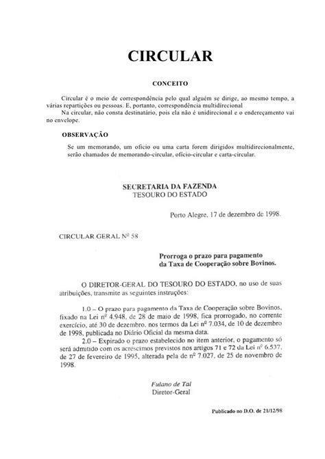 Modelo Carta Comunicado