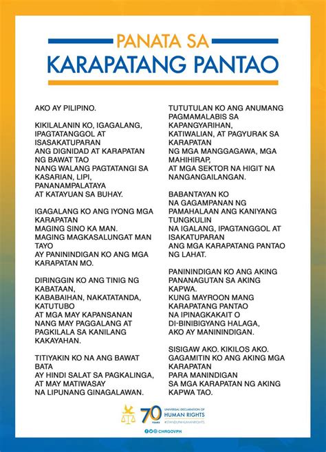 Chr Philippines On Twitter Let Us All Recite The Panata Sa