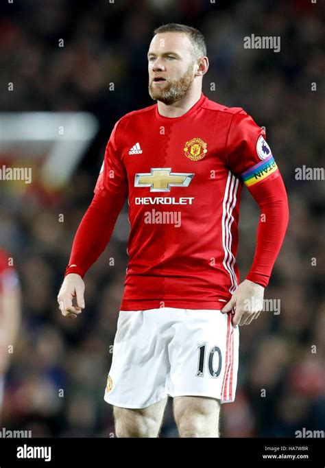 Manchester Uniteds Wayne Rooney Wearing A Rainbow Captains Armband