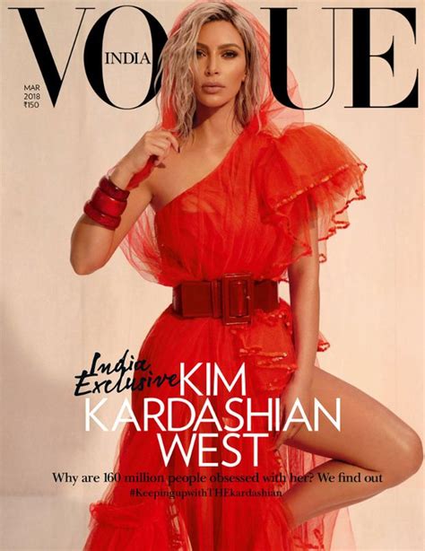 Kim Kardashian Pozdrawia Z Ok Adki Vogue A Pudelek