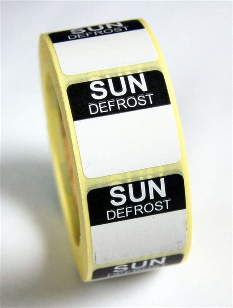 Mini Defrost Labels Sunday Defrost Labels Printway
