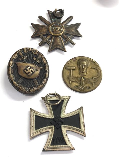 4 Ww2 German Medals Badges 4557777510