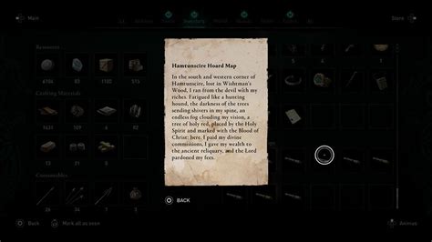 Assassins Creed Valhalla Hamtunscire Treasure Hoard Map Guide