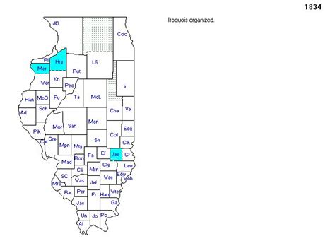 1834 Iroquois County Illinois Organized Source