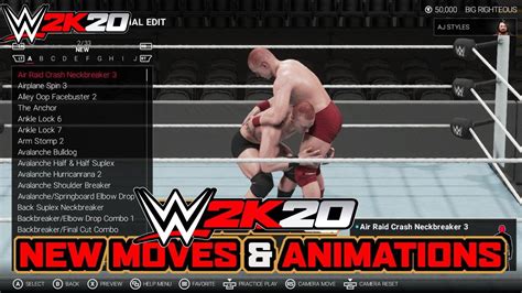 Wwe 2k20 All New Moves Signatures And Finishers Animations Create A