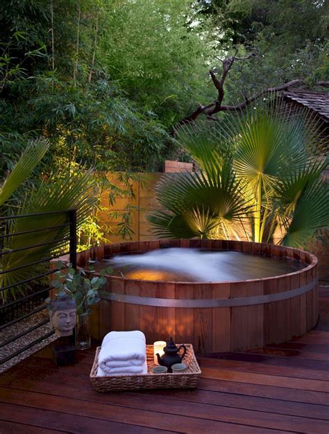 Incredible Wooden Deck Design Ideas For Outdoor Swimming Pool Goodsgn Hot Tub