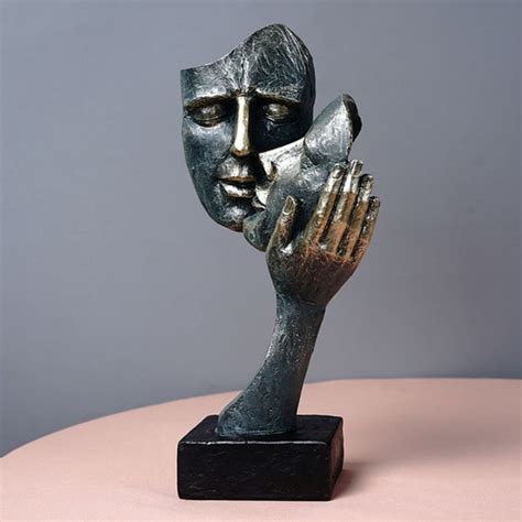 Abstract Face Sculpture Bust Statue Face Sculpture Etsy Australia