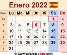 Calendario enero 2022 en Word, Excel y PDF - Calendarpedia