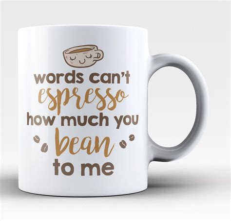 I can't fully espresso my excitement! Words Can't Espresso - Coffee Mug / Tea Cup | Coffee puns ...