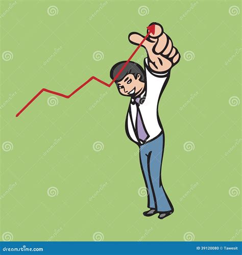 Businessman Pointing To The Graph Stock Illustration Illustration Of