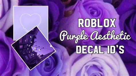 Roblox Purple Aesthetic Decal Ids Youtube