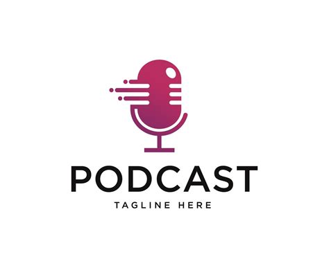 Podcast Logo Design Using Microphone Icon 8710319 Vector Art At Vecteezy