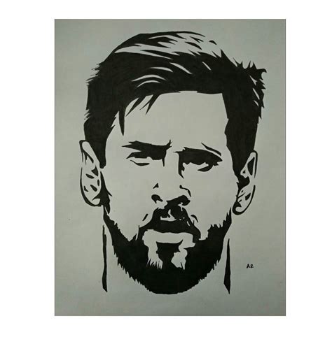 Lionel Messi Portrait Pencil Drawing Pencil Art Art P
