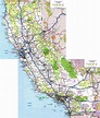 Large detailed road and highways map of California state with all ...