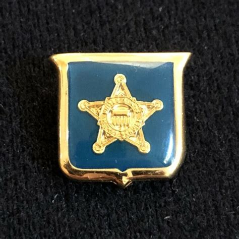 Authentic Usss Secret Service Sa Lapel Hard Pin Ronald Reagan Era Blue