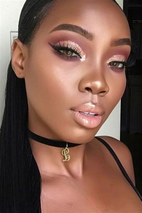 Makeup Looks For Black Women African Americans Dark Skin Eyelashextensions Maquiagem Escura