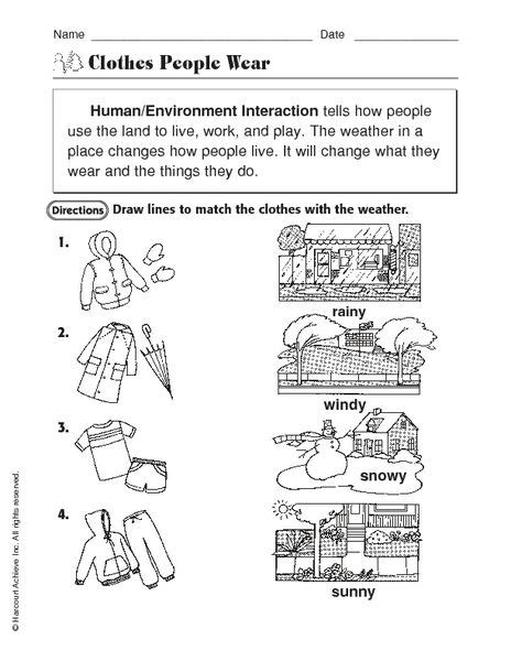These free interactive math worksheets are suitable for grade2. human-environment-interaction-clothes-people-wear-worksheet.jpg (464×600) | Human environment ...
