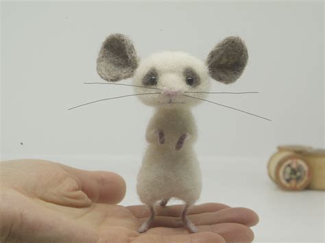 Needle Felted Animals Mouse Figure Poseable By Loosemoosey Etsy Uk