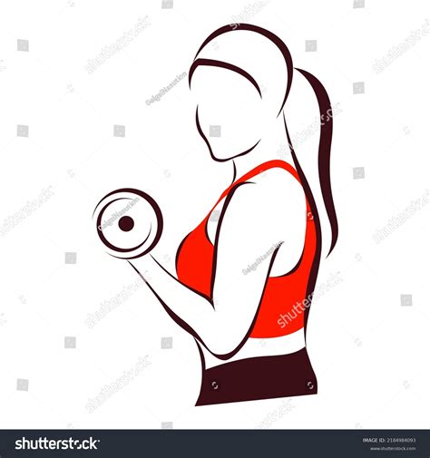 Active Woman Doing Fitness Symbol Sport Stock Vector Royalty Free