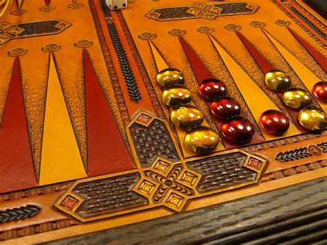 Ornamental Tabletop Backgammon Board Ver 2 Katherine Louise Leather