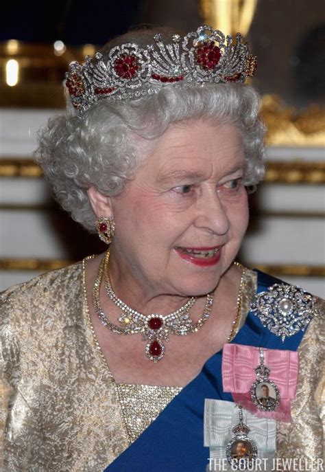 Queen Elizabeth Ii Of The United Kingdom Wears The Burmese Ruby Tiara