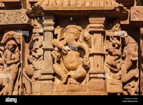 Sculpture Lakshmana Temple Khajuraho India Hi Res Stock Photography And