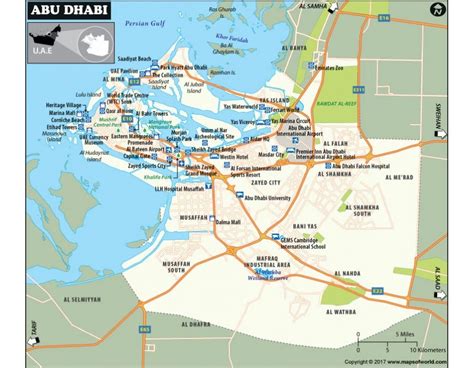 Buy Map Of Abu Dhabi Maps Of World