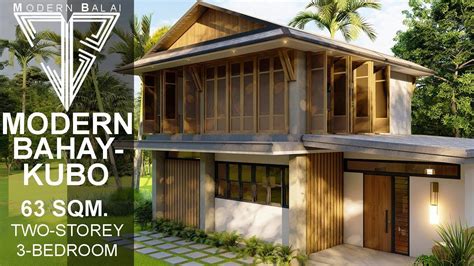 Modern Bahay Kubo 63sqm Three Bedroom House Modern Balai Youtube